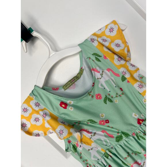 Millie Loves Lily Girls Unicorn Print Spring A-Line Dress Multicolor Size Small - Picture 2 of 9